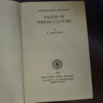 Facets of Indian Culture by R. Srinivasan | 1980 Vintage Indian Culture Book